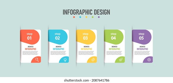 Infographic design for business concept. Can be used for info graphics, flow charts, presentations, web sites, banners, label template with icons. 4 options or steps.