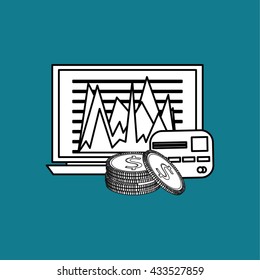 Infographic design. Business icon. Isolated illustration, vector