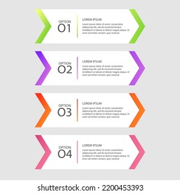 Infographic design business template with icons and 4 options or steps. Can be used for process diagram presentations workflow layout or banner