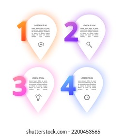 Infographic design business template with icons and 4 options or steps. Can be used for process diagram presentations workflow layout or banner