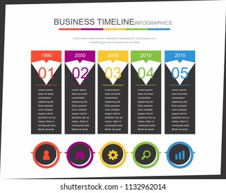 infographic design for business timeline