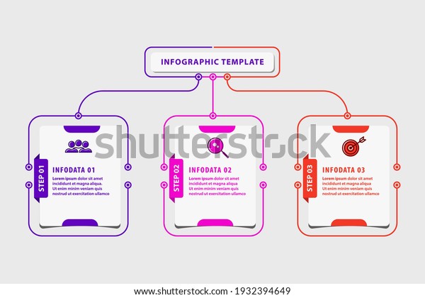 Infographic design chart template with\
circle 3 options. Vector\
Illustration.