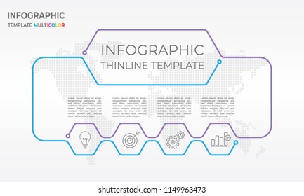 Infographic design chart template with polygon 4 options.