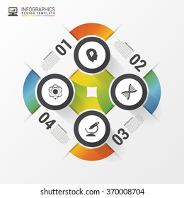 Infographic design with Circles. Abstract concept. Vector illustration