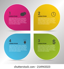 Infographic design circles on the grey background