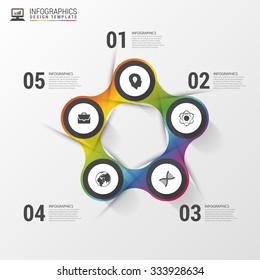 Infographic design circles on the grey background. Vector illustration