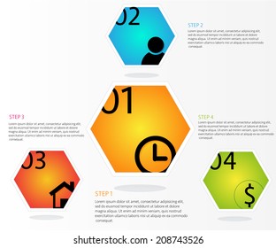 Infographic design clean number banners template/graphic or website layout. Vector.