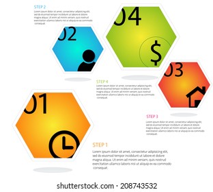 Infographic design clean number banners template/graphic or website layout. Vector.
