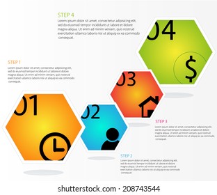 Infographic design clean number banners template/graphic or website layout. Vector.