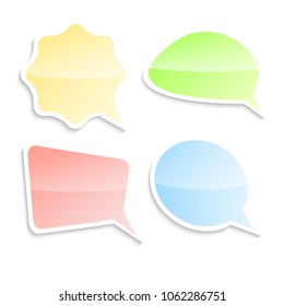 Infographic design with color, light set communication bubbles isolated on the white background. Vector abstract illustration Eps 10. Theme of summer, wellness, nature, healthy living, travel, fitness