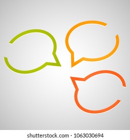 Infographic design with color, light set communication bubbles isolated on the white background. Vector abstract illustration Eps 10. Theme of summer, wellness, nature, healthy living, travel, fitness