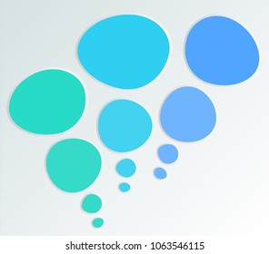 Infographic design with color, light set communication bubbles isolated on the white background. Vector abstract illustration Eps 10. Theme of summer, wellness, nature, healthy living, travel, fitness