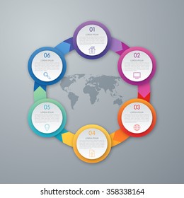 Infographic design with colored