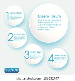 Infographic design with colored and white circles