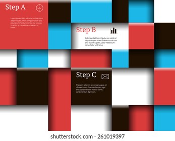 Infographic design with colorful rectangles. Vector illustration.