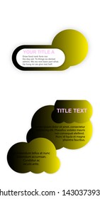 Infographic design with communication bubbles on the background. Eps 10 vector file.
