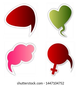 Infographic design with communication bubbles on the background. Eps 10 vector file.