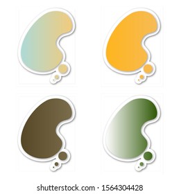 Infographic design with communication bubbles on the background. Eps 10 vector file.
