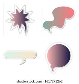 Infographic design with communication bubbles on the background. Eps 10 vector file.