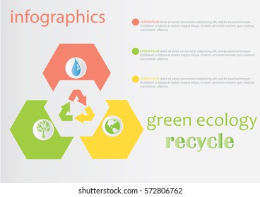 Infographic design concept green ecology vector illustration;eps10