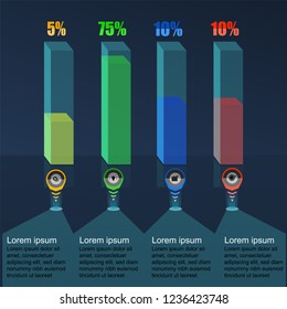 infographic design data bar vector illustration eps10