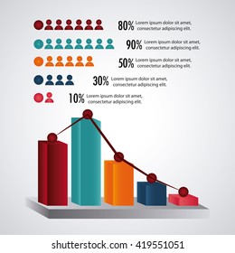 Infographic design. Data concept. Colorful illustration