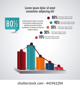 Infographic design. Data concept. Colorful illustration