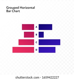 Infographic design element collection. Vector flat color illustration. Horizontal bar chart isolated on white to transparent background. Design for ui, scientific poster, marketing, presentation. - Powered by Shutterstock - Get 15% off with code: PIKWIZARD15