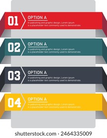 Infographic design element and number options. Business concept with 4 steps