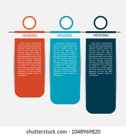 Info-graphic design elements with 3 options, steps, timelines or processes, presentation. you can add text, content, logo in blank space.