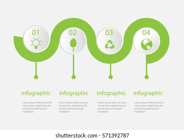 Infographic design elements 3d concept green ecology vector illustration;eps10