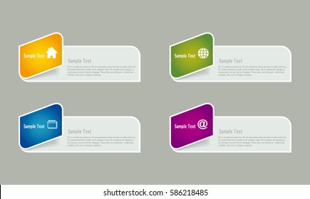 Infographic Design Elements. Business data visualization. Vector illustration infographics 3 options. Template for brochure, business, web design, Annual report.