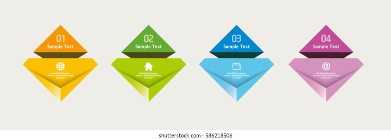 Infographic Design Elements. Business data visualization. Vector illustration infographics 3 options. Template for brochure, business, web design, Annual report.