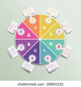 Elementos de diseño infográfico con figuras e iconos. Ilustración Eps 10