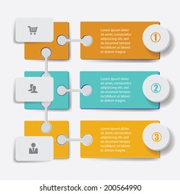 Infographic design elements with figutes and icons. Eps 10 illustration