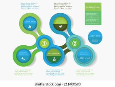 Infographic design elements with figutes and icons. Eps 10 illustration