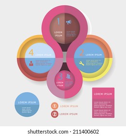 Infographic design elements with figutes and icons. Eps 10 illustration