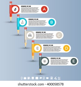 Infographic design elements - learning and education. EPS 10.