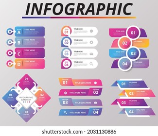 Infographic with design elements. Vector presentation of business processes. modern layout vector template