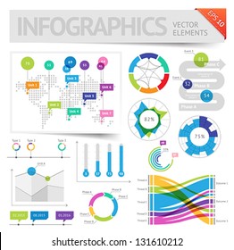 Infographic design elements. Vector saved as EPS-10, file contains objects with transparency (shadows etc.)