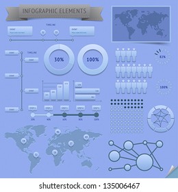 Infographic design elements. Vector saved as EPS-10, file contains objects with transparency (shadows etc.)