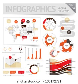 Infographic design elements. Vector saved as EPS-10, file contains objects with transparency (shadows etc.)