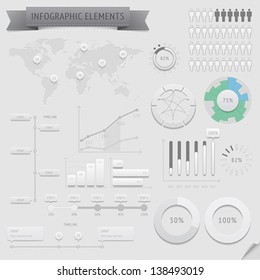 Infographic design elements. Vector saved as EPS-10, file contains objects with transparency (shadows etc.)