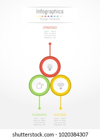 Infographic design elements for your business data with 3 options, parts, steps, timelines or processes. Vector Illustration.