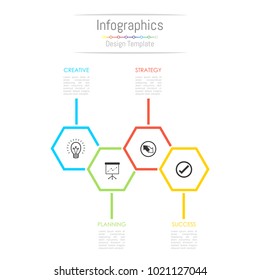 Infographic design elements for your business data with 4 options, parts, steps, timelines or processes. Vector Illustration.