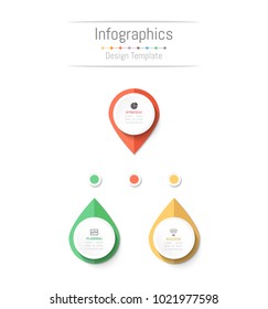 Infographic design elements for your business data with 3 options, parts, steps, timelines or processes. Vector Illustration.
