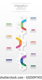 Infographic design elements for your business data with 9 options, parts, steps, timelines or processes. Vector Illustration.