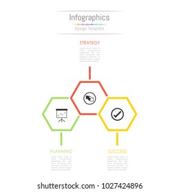 Infographic design elements for your business data with 3 options, parts, steps, timelines or processes. Vector Illustration.