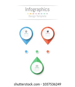 Infographic design elements for your business data with 3 options, parts, steps, timelines or processes. Vector Illustration.