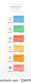 Infographic design elements for your business data with 6 options, parts, steps, timelines or processes. Vector Illustration.